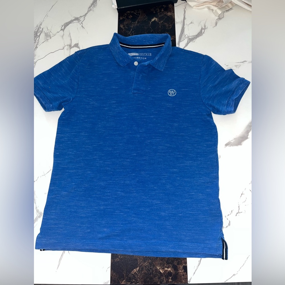 Aeropostale Stretch Blue Polo